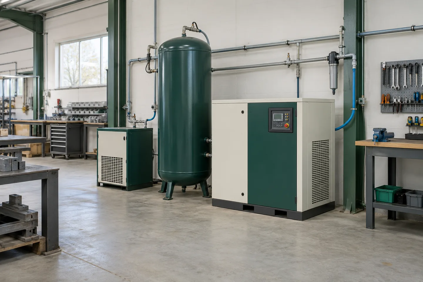 Air compressor installation equipment